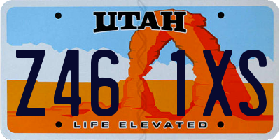 UT license plate Z461XS