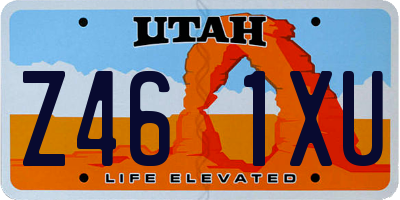 UT license plate Z461XU