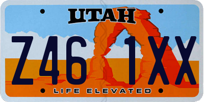 UT license plate Z461XX