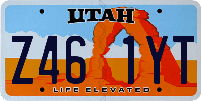 UT license plate Z461YT