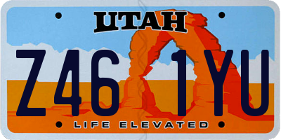 UT license plate Z461YU