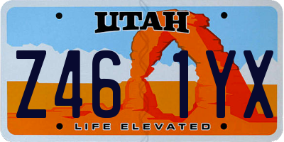 UT license plate Z461YX