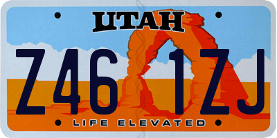UT license plate Z461ZJ