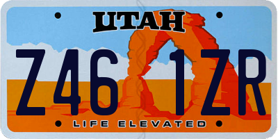 UT license plate Z461ZR