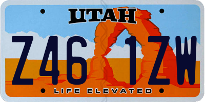 UT license plate Z461ZW