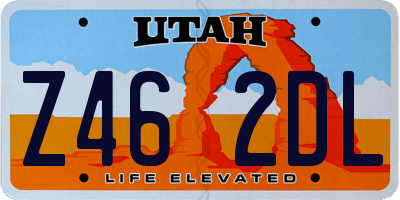 UT license plate Z462DL