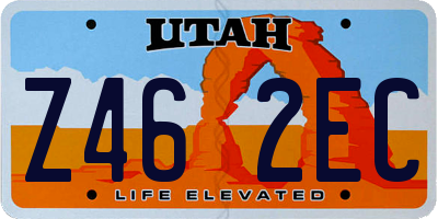 UT license plate Z462EC