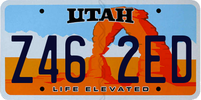 UT license plate Z462ED