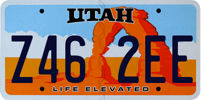 UT license plate Z462EE