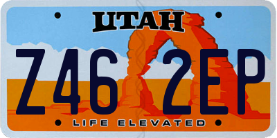 UT license plate Z462EP