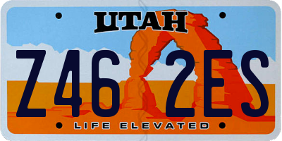 UT license plate Z462ES