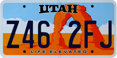 UT license plate Z462FJ