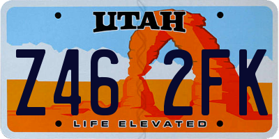 UT license plate Z462FK