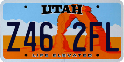 UT license plate Z462FL
