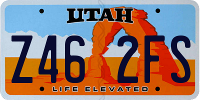 UT license plate Z462FS
