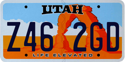 UT license plate Z462GD