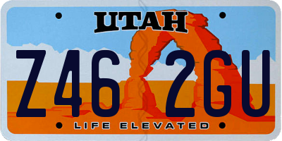 UT license plate Z462GU