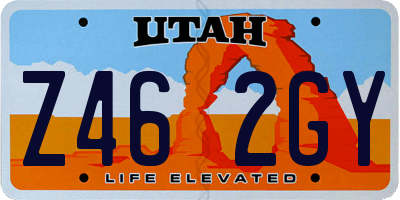 UT license plate Z462GY