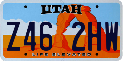UT license plate Z462HW