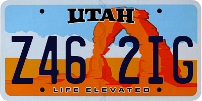 UT license plate Z462IG