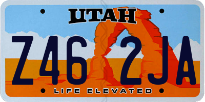 UT license plate Z462JA