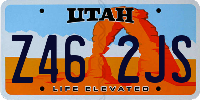 UT license plate Z462JS