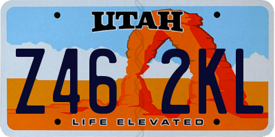 UT license plate Z462KL