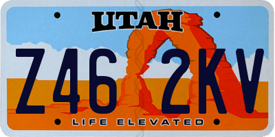 UT license plate Z462KV