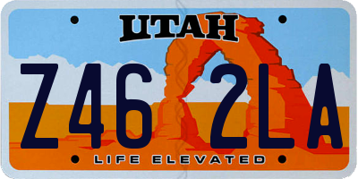 UT license plate Z462LA