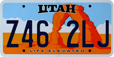 UT license plate Z462LJ