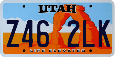 UT license plate Z462LK