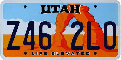 UT license plate Z462LO
