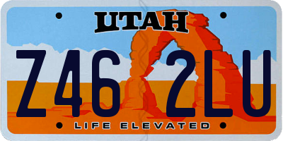 UT license plate Z462LU