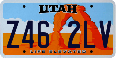 UT license plate Z462LV