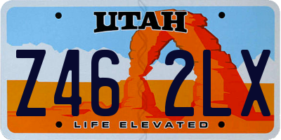 UT license plate Z462LX