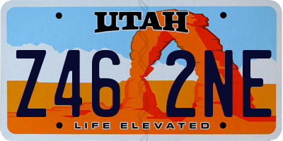 UT license plate Z462NE