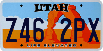 UT license plate Z462PX