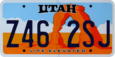 UT license plate Z462SJ