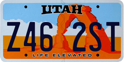 UT license plate Z462ST