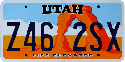 UT license plate Z462SX