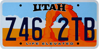 UT license plate Z462TB