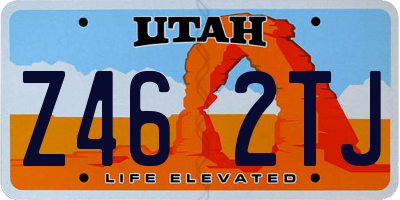 UT license plate Z462TJ