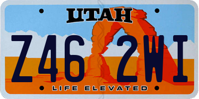 UT license plate Z462WI