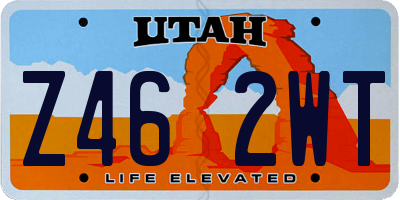 UT license plate Z462WT