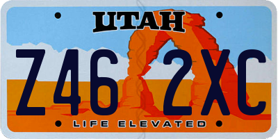 UT license plate Z462XC