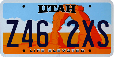 UT license plate Z462XS