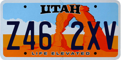 UT license plate Z462XV