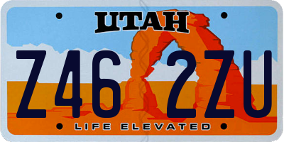 UT license plate Z462ZU