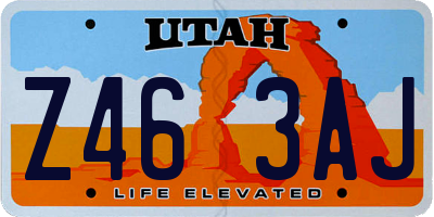UT license plate Z463AJ