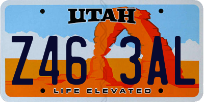 UT license plate Z463AL